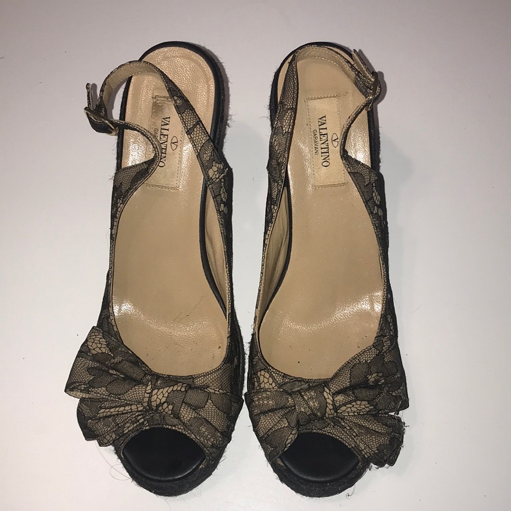 Valentino espadrille wedge sandals